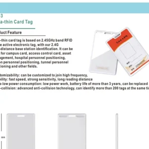 PA03 ultra-thin 2.4 GHz active RFID card tag