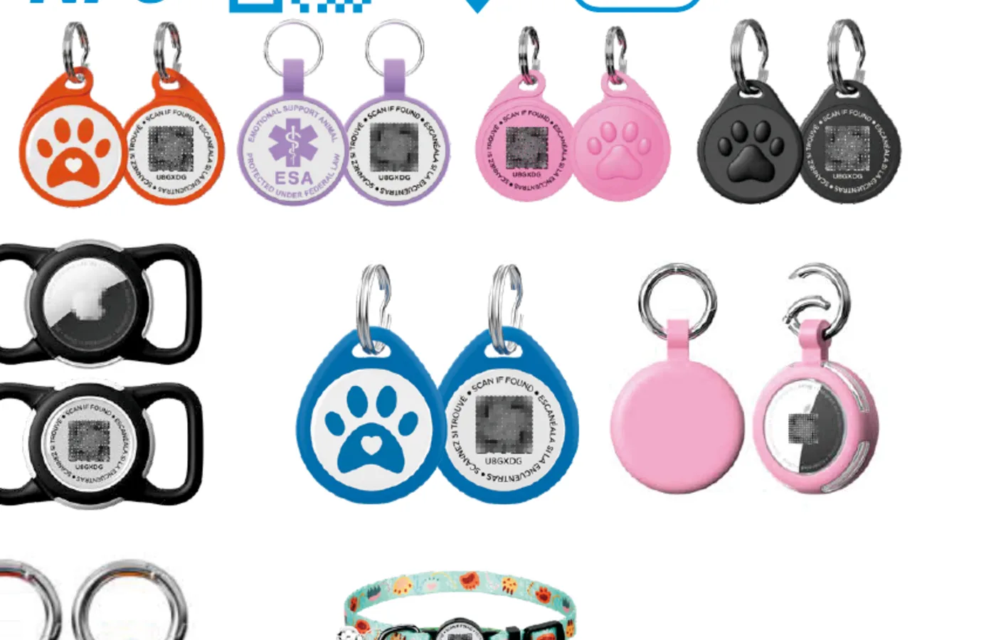 Wearable RFID and IoT tags for pet and item tracking
